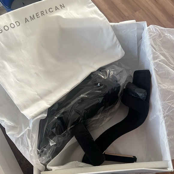 NEW IN BOX Good American Terry Slip On High Heel Sandal // size 7.5 - Picture 5 of 6